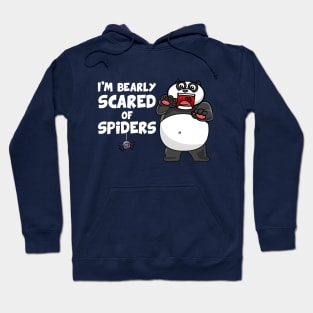 Bearly scared of spider (on dark colors) Hoodie